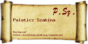 Palaticz Szabina névjegykártya